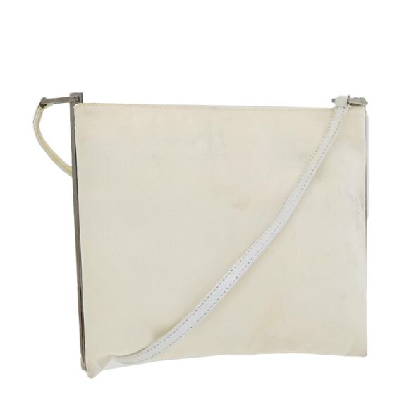 FENDI Shoulder Bag Nylon White Silver - Picture 1 of 13
